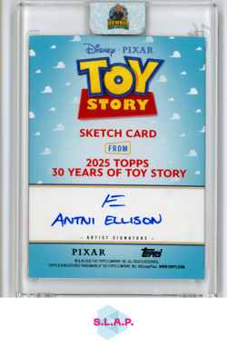 SKETCH CARD SILVER BOHNEN 1/1 TOPPS TOY STORY 2025 (1:900) ARTIST SIGN ENGLISCH - Image 2