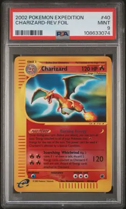 Charizard 006/165 Expedition PSA 9 Base Set Reverse Holo Pokemon New 10 Cert - Image 1