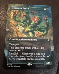 Magic The Gathering MTG Mossborn Hydra Borderless Foundations NM Unplayed - Image 1