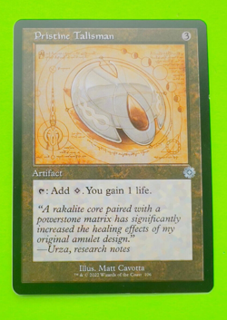 MTG The Brothers' War ( Pristine Talisman ) Schematic Retro Frame - Image 1