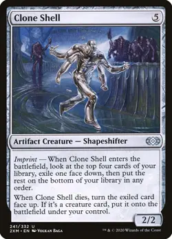 MTG Clone Shell FOIL Double Masters #241 Uncommon Magic The Gathering - Image 1