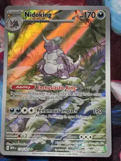 Pokemon TCG Nidoking Scarlet & Violet-151 174/165 Holo Illustration Rare - Image 1