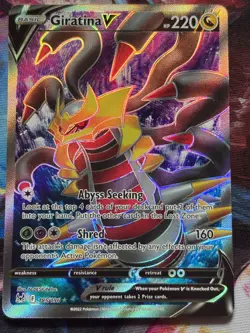 Giratina V 185/196 Lost Origin Holo Rare Pokemon Card NM - Image 1