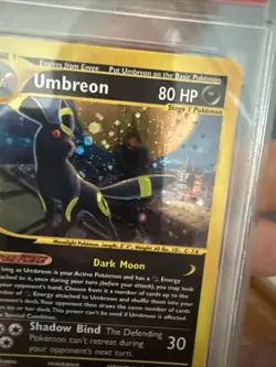 Pokemon Umbreon Aquapolis Holo Rare #H29 PSA 9 Mint Swirl! - Image 4