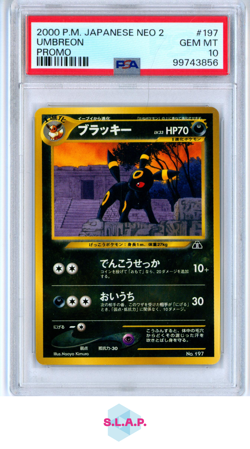 UMBREON PROMO POKEMON JAPANESE NEO 2 PROMO 2000 197 PSA 10 - Image 1
