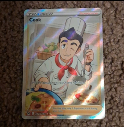 Pokemon Cook TG25/TG30 Lost Origin Trainer Gallery Ultra Rare Full Art Holo EN - Image 1