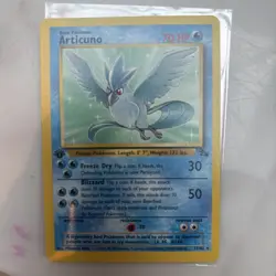NM Pokemon Fossil 1st Edition Articuno Non-Holo VINTAGE WOTC - Image 1