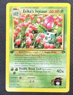 1st Edition Erika’s Ivysaur 41/132 - Gym Challenge - Pokemon TCG NM - Image 1