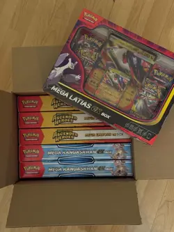 Pokemon TCG 3x Ascended Heroes Ex Box, Mega Latias ex box, 2x Kangaskhan ex Box - Image 1