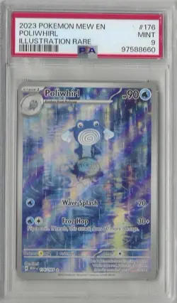 2023 POKEMON MEW EN-151 ILLUSTRATION RARE #176 POLIWHIRL PSA 9 - Image 1