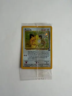 2000 Pokemon Meowth Black Star Game Boy Promo Holo #10 - Image 1