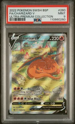 Pokemon 2022 Charizard V SWSH260 UPC Promo PSA 9 - Mint - Image 1