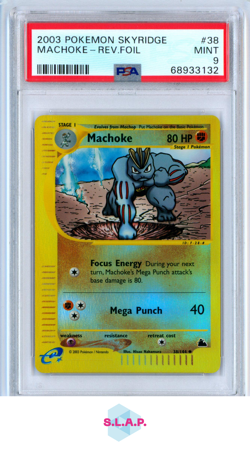 MACHOKE POKEMON SKYRIDGE REVERSE FOIL 38 2003 ENGLISH PSA 9 - Image 1