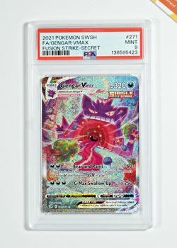 Pokemon PSA 9 Gengar Vmax #271 Full Art Fusion Strike 2021 English - Image 1