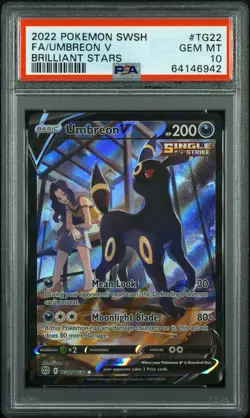 2022 Pokemon Sword & Shield Brilliant Stars Umbreon Brilliant Stars PSA 10 #TG22 - Image 1