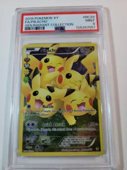 Pokemon Pikachu Full Art RC29/RC32 XY Generations Radiant Collection PSA 9 - Image 3