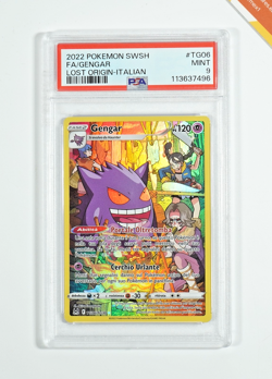 Pokemon PSA 9 Gengar #TG06 Full Art Origine Perduta 2022 Italiano - Image 1