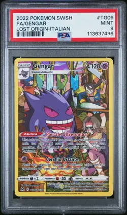 Pokemon PSA 9 Gengar #TG06 Full Art Origine Perduta 2022 Italiano - Image 2