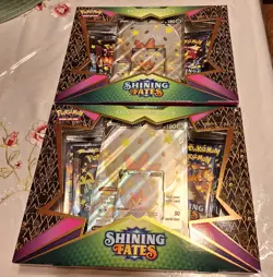 2Xs Pokemon TCG Shining Fates Shiny Eldegoss V Boxes 10 Packs New Sealed - Image 1