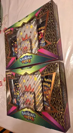 2Xs Pokemon TCG Shining Fates Shiny Eldegoss V Boxes 10 Packs New Sealed - Image 4