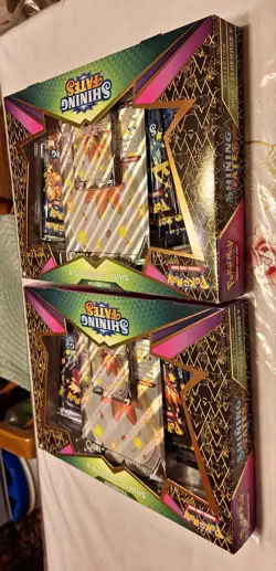 2Xs Pokemon TCG Shining Fates Shiny Eldegoss V Boxes 10 Packs New Sealed - Image 5