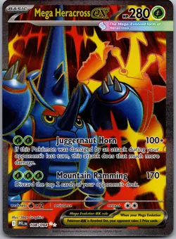 Mega Heracross ex 108/094 Ultra Rare Phantasmal Flames Pokemon Near Mint - Image 1