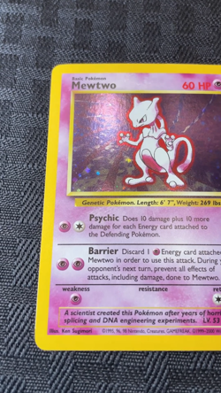 Pokemon Mewtwo Base Set 2 10/130 Holo - Image 2