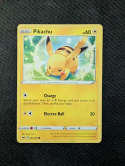 Pikachu 065/202 Common Sword & Shield Pokemon Near Mint - Image 1
