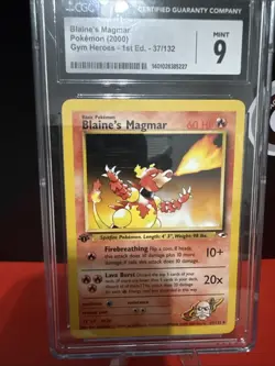 Blaine’s Magmar 37/132 CGC 9 MINT 1st Edition Gym Heroes 2000 Vintage Pokemon - Image 3