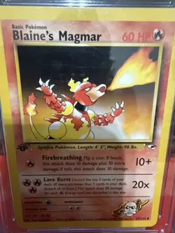 Blaine’s Magmar 37/132 CGC 9 MINT 1st Edition Gym Heroes 2000 Vintage Pokemon - Image 4