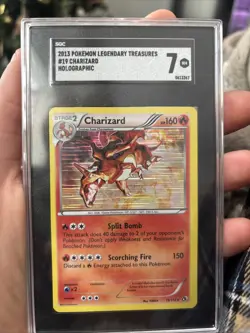 Charizard 19/113 B&W Legendary Treasures Holo Rare Pokemon - SGC 7-NM - Image 1