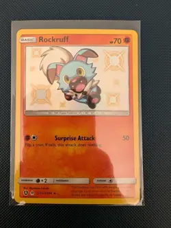 Pokemon ROCKRUFF SV23/SV94 Hidden Fates Shiny Vault Holo Rare NM - Image 1