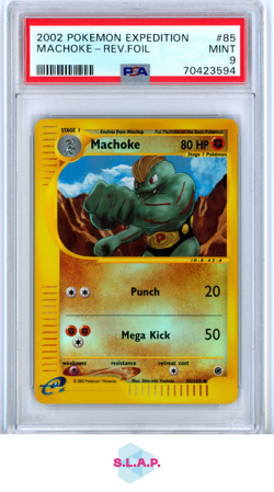 MACHOKE POKEMON EXPEDITION REVERSE FOIL 85 2002 ENGLISH PSA 9 - Image 1