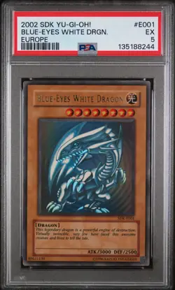 Blue Eyes White Dragon SDK-E001 (PSA 5) YuGiOh Card - Starter Deck Kaiba. - Image 3
