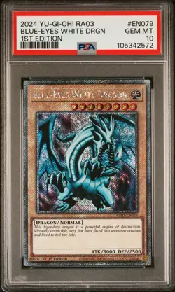 2024 YU-GI-OH! RA03-QUARTER CENTURY BONANZA 1ST ED BLUE-EYES WHITE DRAGON PSA 10 - Image 1