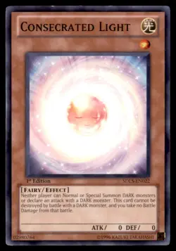 Yu Gi Oh! Consecrated Light SDLS EN022 SDLS 1st Edition Regular - Image 1