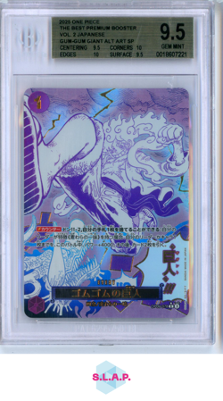 GUM-GUM GIANT ALT ART SP 2025 BEST PREM BOOSTER VOL 2 JP ONE PIECE 09078 BGS 9.5 - Image 1