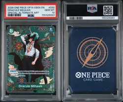 Dracule Mihawk 030 Special Alternate Art One Piece PSA 10 Op14/eb04 Eng - Image 3