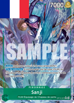 One Piece Card Game ! Sanji OP13-027 (AA) - Francais ! - Image 1