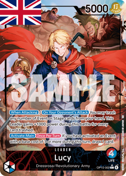 One Piece Card Game ! Lucy OP15-002 (AA) - Anglais ! - Image 1