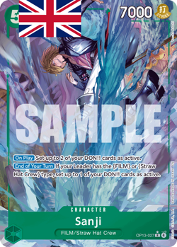 One Piece Card Game ! Sanji OP13-027 (AA) - Anglais ! - Image 1