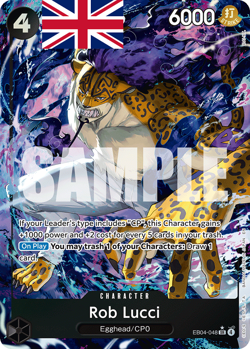 One Piece Card Game ! Rob Lucci EB04-048 (AA/OP15) - Anglais ! - Image 1
