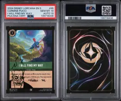 Disney Lorcana - Carmine Pucci Signature + Ade Sketch - I Will Find My Way Psa10 - Image 3