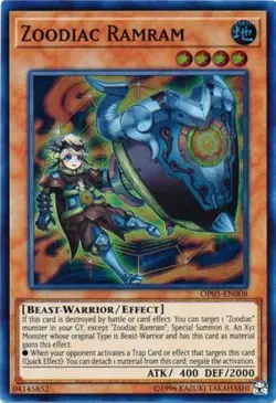 Yugioh! LP Zoodiac Ramram - OP05-EN008 - Super Rare - Unlimited Edition Lightly - Image 1