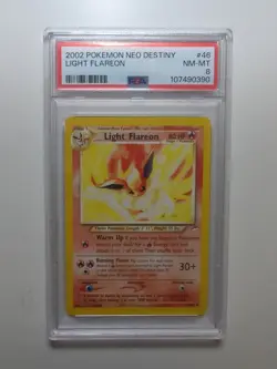 Pokemon TCG Neo Destiny Light Flareon Card 46/105 Uncommon NM-MT PSA 8 - Image 1