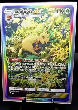Pokemon TCG Pocket Leafeon CUSTOM Holofoil Full Art Card With Texture - Image 1