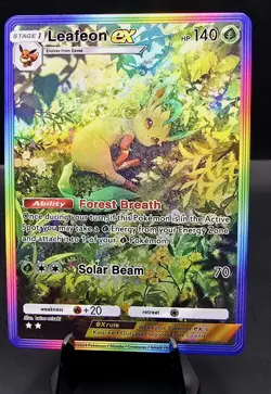Pokemon TCG Pocket Leafeon CUSTOM Holofoil Full Art Card With Texture - Image 3