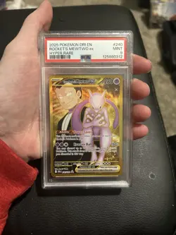 Pokemon TCG Mewtwo Gold 240/182 Destined Rivals Secret Rare Holo Card - Image 1