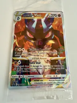 Pokemon TCG Lucario VSTAR SWSH291 Sword & Shield Promo Holo Card SEALED - Image 1