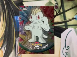 2000 Topps Chrome Pokemon # 66 MACHOP Base Card NM MINT - Image 3